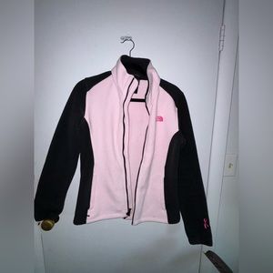 pink North Face jacket